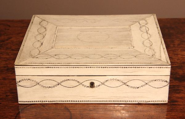 Stunning Ivory Work/Jewellery Box, Circa 1820