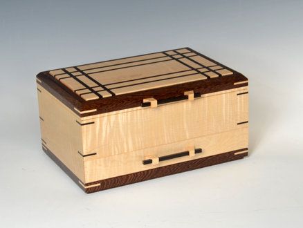 Tiger Maple and Wenge Jewelry Box
