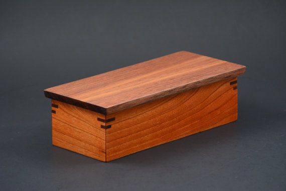 Wood box made from Cherry and Walnut by FineWoodenCreations