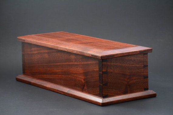 Wood dovetail box made in Walnut by FineWoodenCreations on Etsy