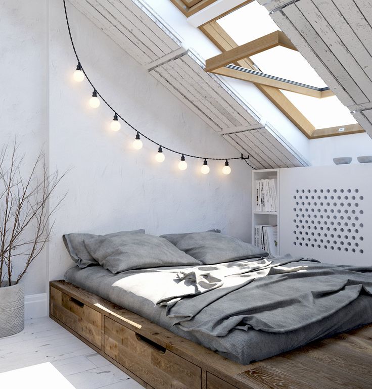 Casual Gray and White Bedroom