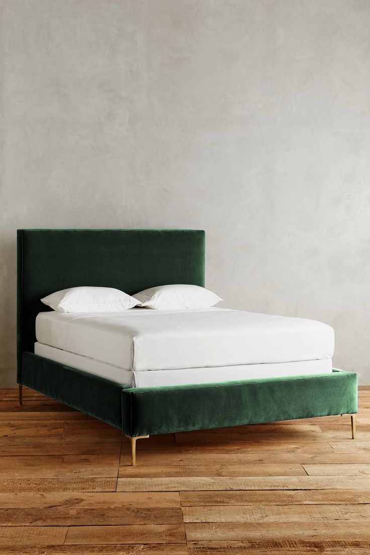 Green Velvet Bed
