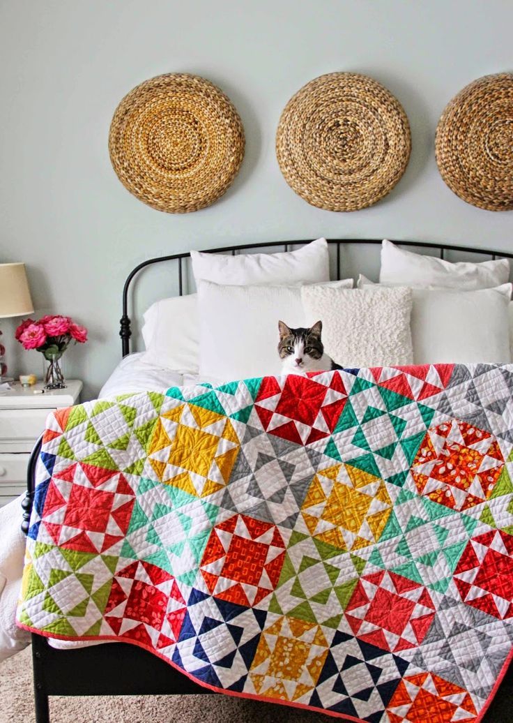 I love this modern country bedroom and quilt.