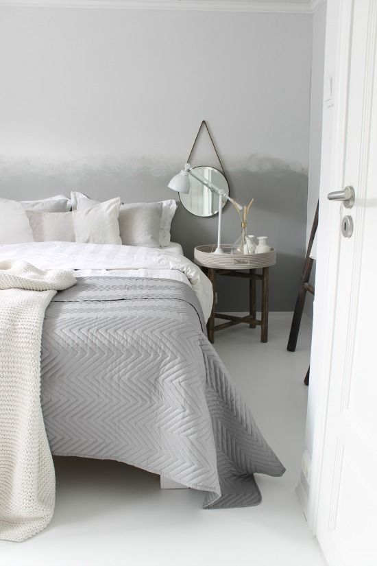 Soft grey bedroom walls