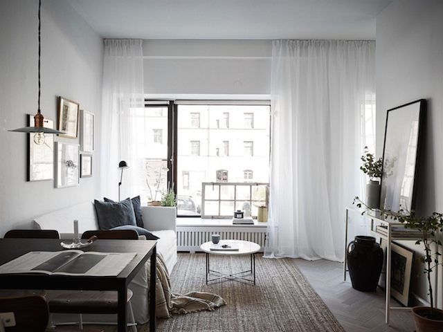 Charcoal and indigo in an elegant Swedish home