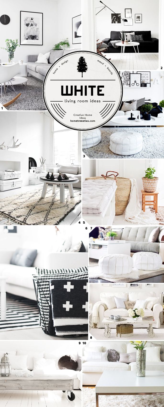 White living room design ideas..