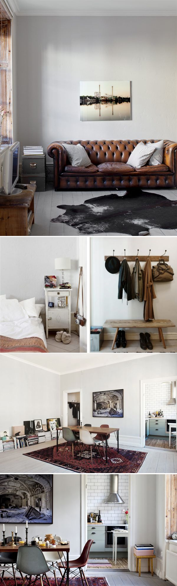 42m2 Stockholm // I love everything, except for the animal rug in the first fram...
