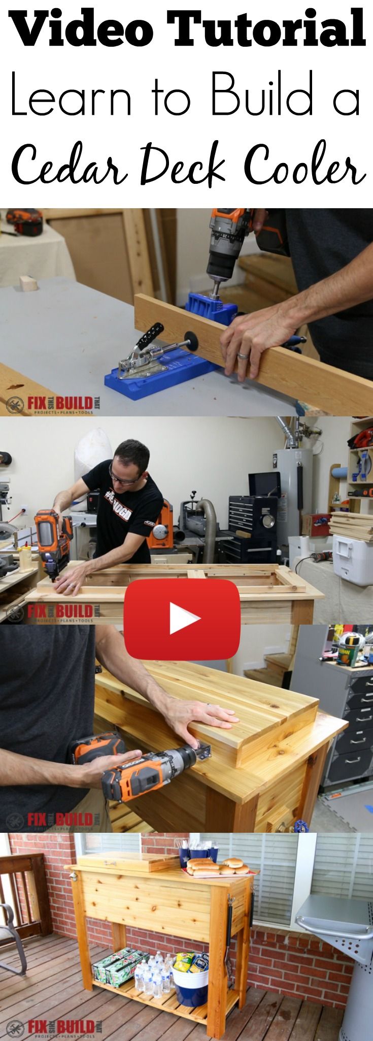 Full video build tutorial on how to build a Cedar Deck Cooler.  This ice box wil...