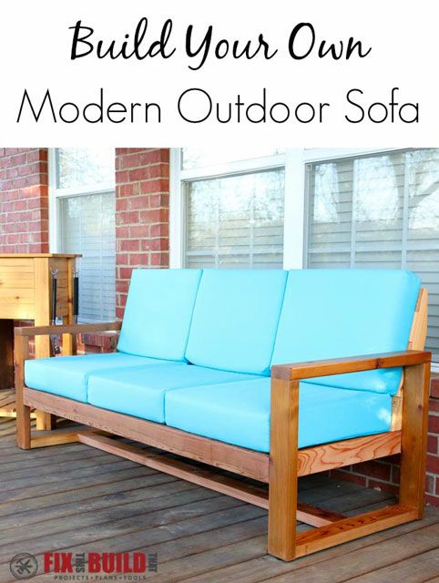 How to build a DIY Modern Outdoor Sofa with minimal tools from attractive cedar ...