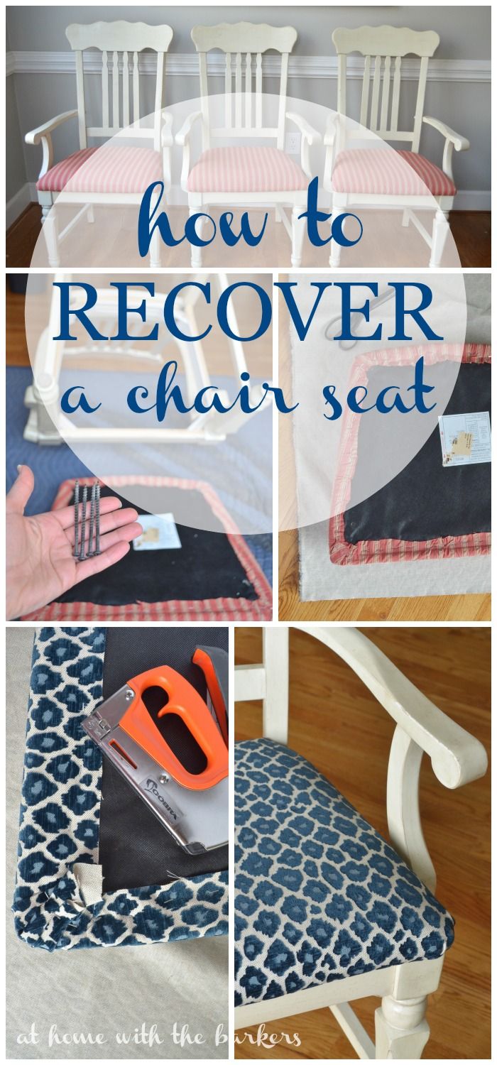 Tutorial for recovering a chair seat! Easy and practical way to quickly change a...