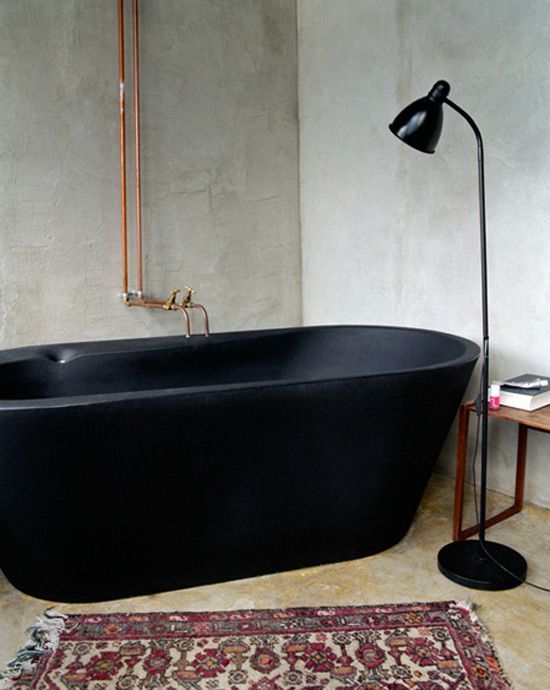 Matte black tub. The Coveteur