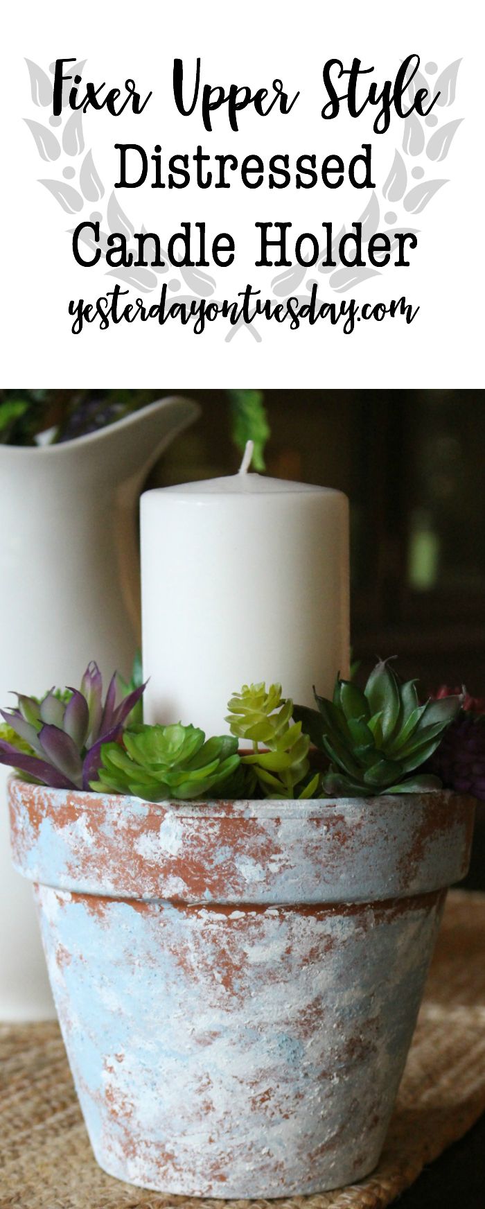 Modern Farmhouse Candle Holder: Add some modern farmhouse charm with this simple...