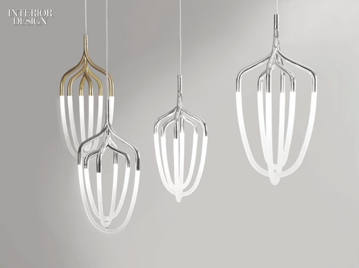 Bring on the Brilliance: 36 New Lighting Products | Hadron pendants in polished ...