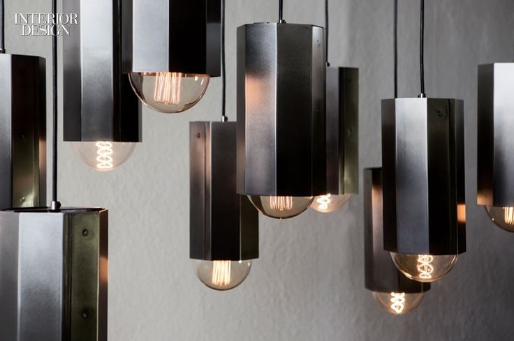 Bring on the Brilliance: 36 New Lighting Products | Hex pendants in stained stee...