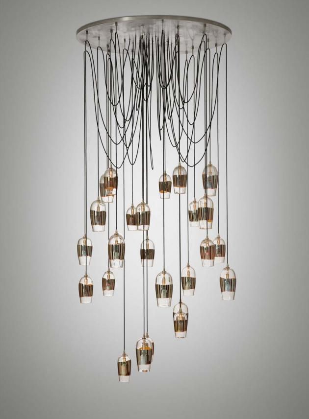 Mirrored Pendant Chandelier by Alison Berger