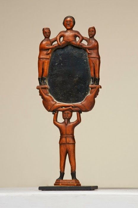 Antique folk art mirror.