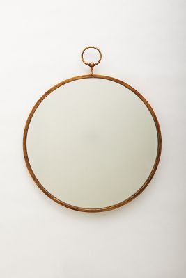 brass round mirror...