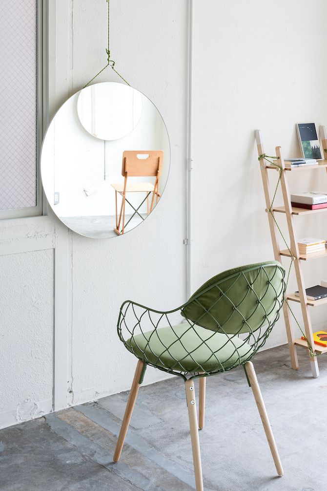 chair and mirror