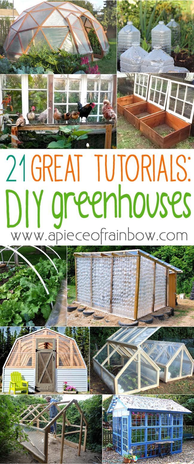 21 DIY Greenhouses with Great Tutorials - A Piece of Rainbow