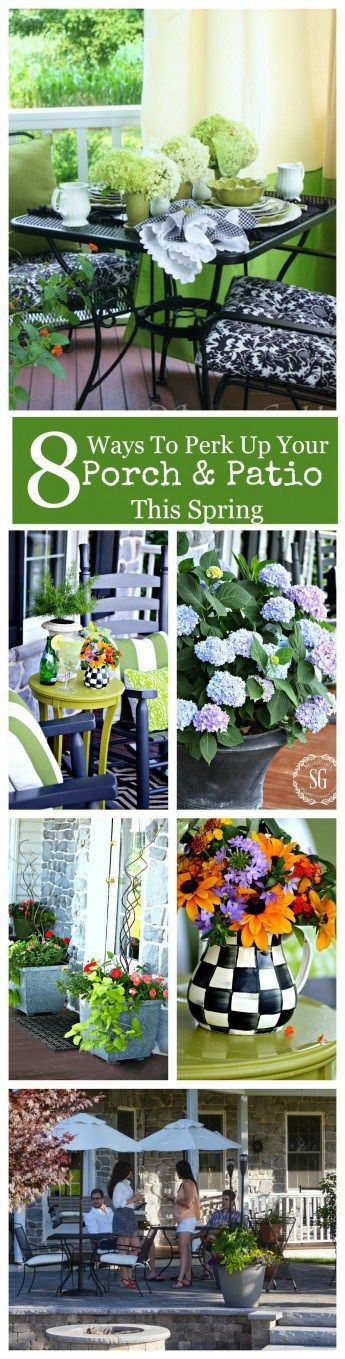 8 WAYS TO PERK UP YOUR PORCH AND PATIO THIS SPRING-Great ideas to do now to enjo...
