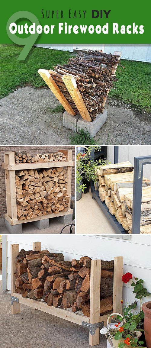 9 Super Easy DIY Outdoor Firewood Racks