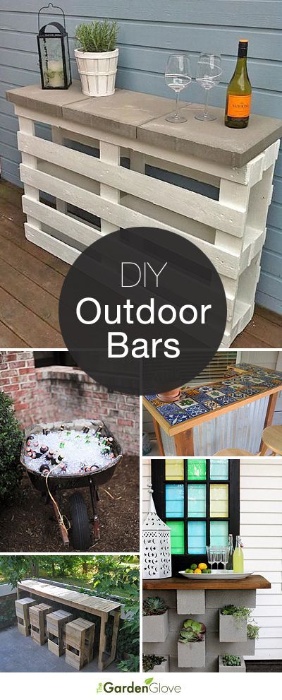 Cocktails Anyone? • DIY Outdoor Bars! • A round-up of Ideas and Tutorials fr...