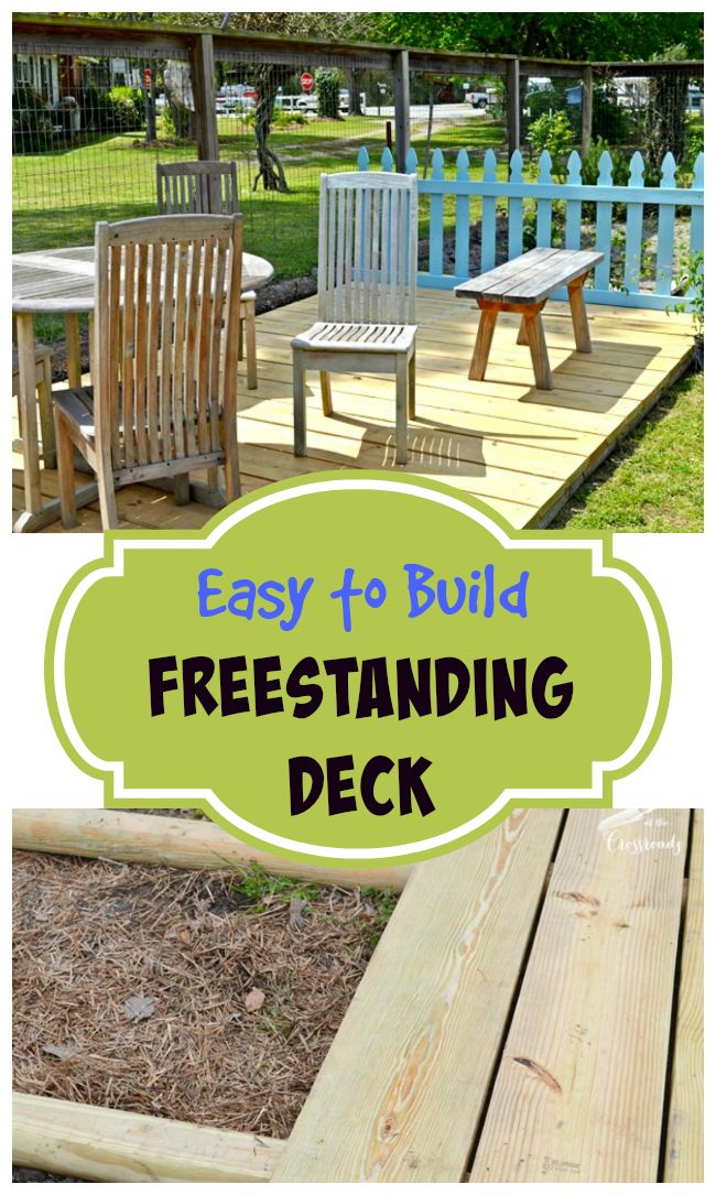 Diy a simple, freestanding deck!...