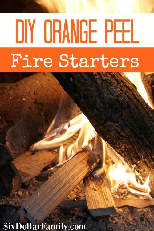 DIY Orange Peel Fire Starters - Don't throw those orange peels away! Make th...