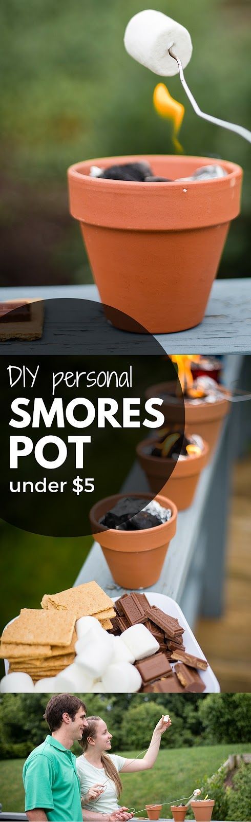 DIY personal smores pots are perfect for backyard entertaining or summer smore p...