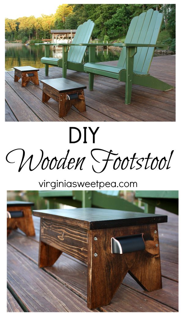 DIY Wooden Footstool Tutorial - Learn how to make your own! virginiasweetpea.com
