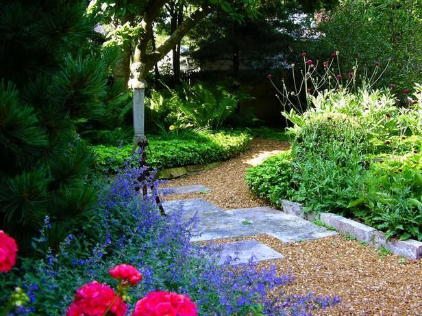 Garden path stone gravel