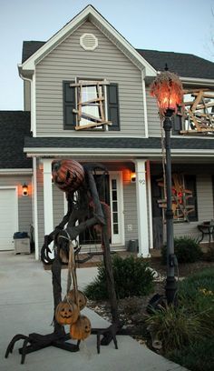 Scary outdoor decorating f- LOVE the wind treatments cool...