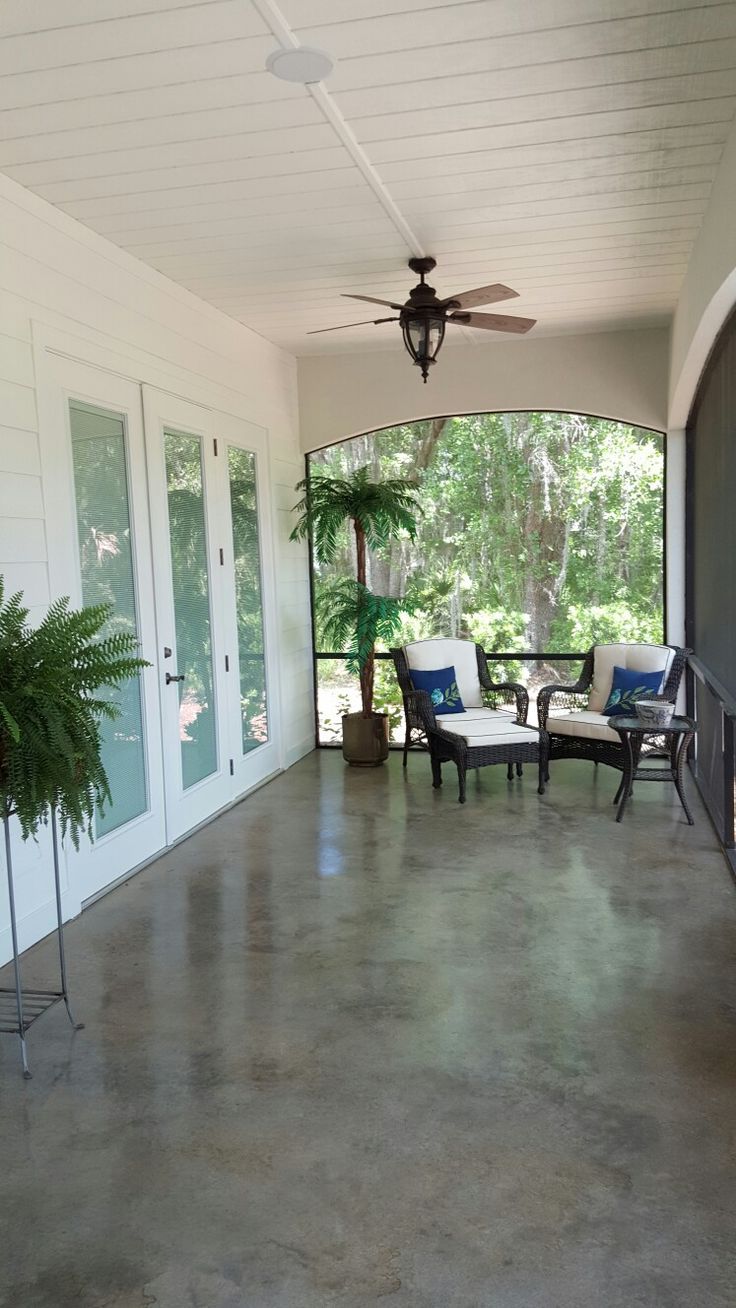 Striking, easy to clean, and cool on hot summer days! Acid Wash Stained Concrete...