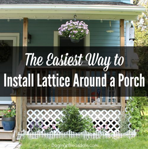 The easiest way to install lattice around a porch or deck. DagmarBleasdale.com, ...
