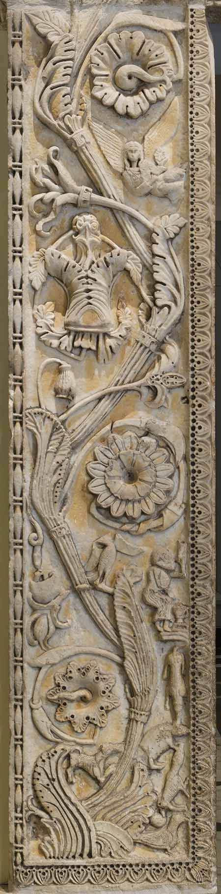 Detail, Marble Doorway from the Abbey Church of San Nicolò, Sangemini, Italy, c...