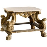 Italian Gilded Wood Altar Table with Stone Top TSST2000M...