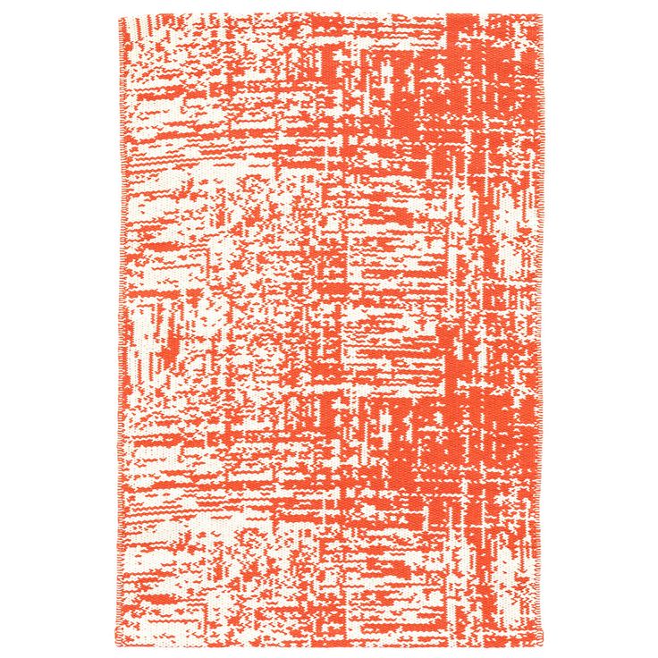 Brighten your day and your décor with this punchy orange woven cotton area rug...