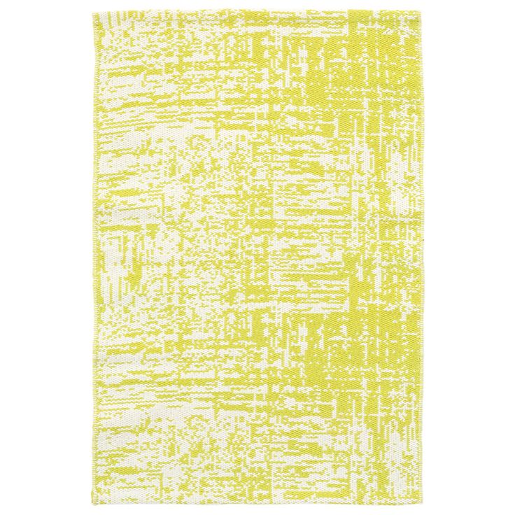 In a juicy citrus green and unique sketchlike pattern, this woven cotton area…