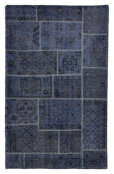 Rizzy Home Hand Knotted Patchwork Wool Area Rug