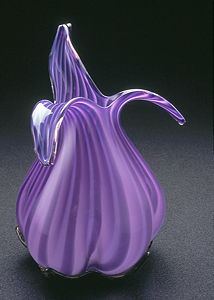 Bulb Vase: John Leighton: Art Glass Vase...