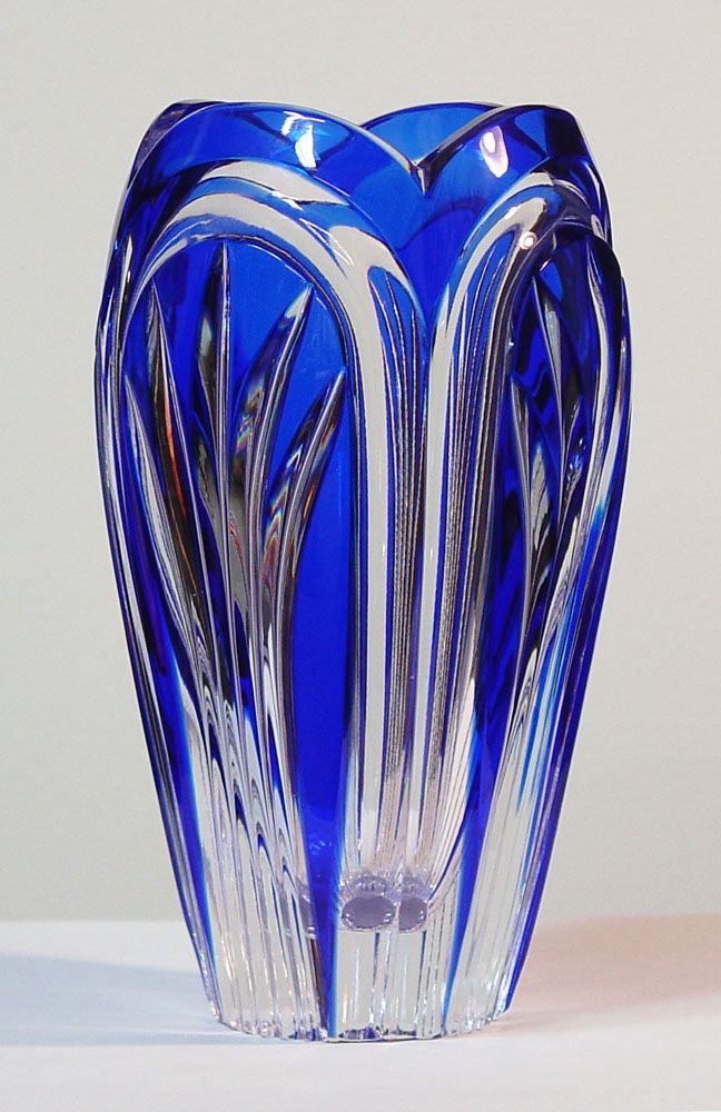 Caesar Crystal - Fountain Vase - Cobalt...