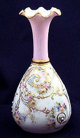 Charming American Belleek Jeweled Cabinet Vase produced in the U.S.A. by Belleek...
