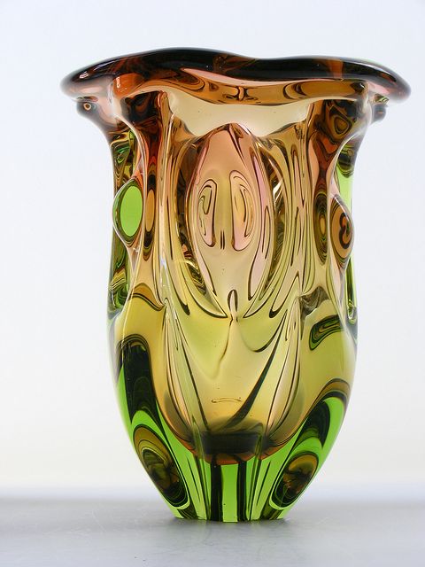 Chribska Bohemian Glass Vase