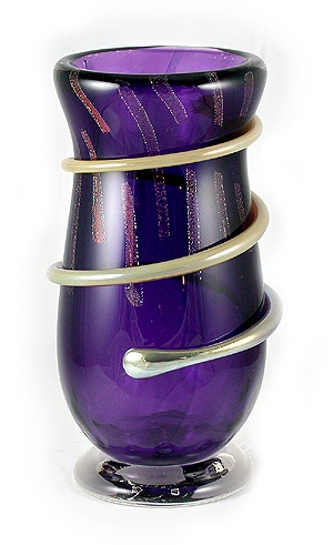 Custom Molded Vase made of AMBER glsss