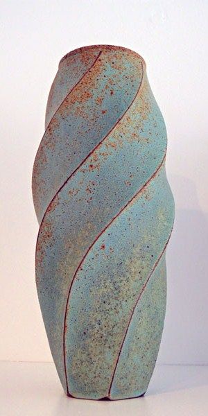 Emily Myers: 'Twisted Vase' Unique 36 x 12 x 12 cms