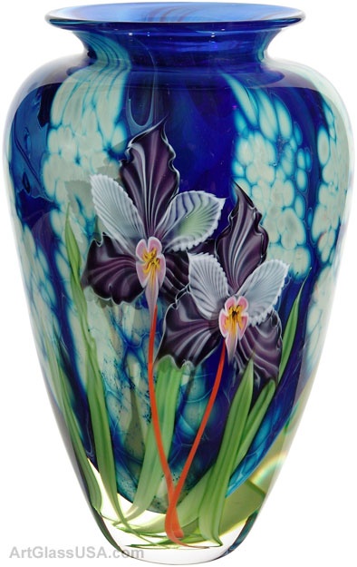 Mayauel Ward: Violet orchids on tropic vase