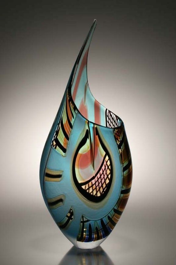 Murano Art Glass Vase by Afro Celotto
