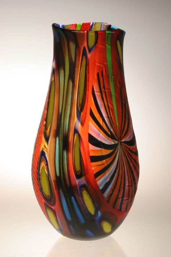 Murano Art Glass Vase by Gianluca Vidal...