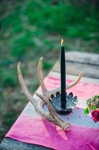 Black candle and antlers | Paula Bartosiewicz Photography | see more on: burnett...