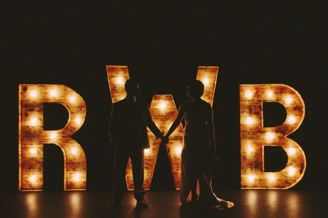 love big letters with lights!...